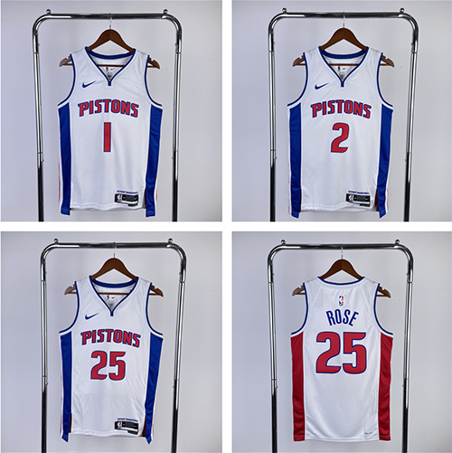 2024 Detroit Pistons NBA Basketball Adult Hot Press White   A251f0357c 